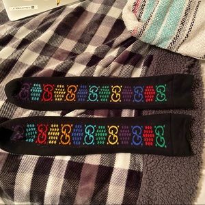 Authentic Gucci Psychedelic Black Long Socks. Mens medium.